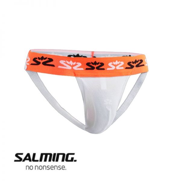 Salming Suspensorium E-SERIES weiß/orange Senior