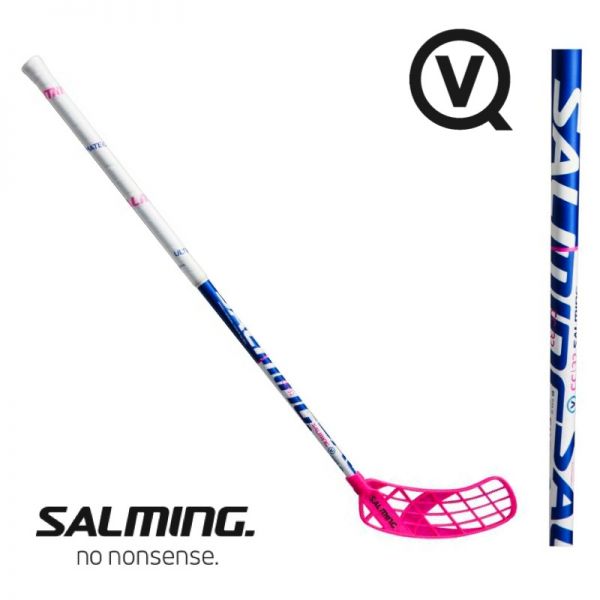 Salming Floorball Schläger QUEST 5 Carbon Composite 32 weiß/blau