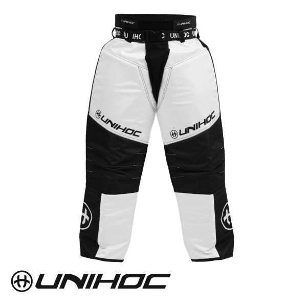 Floorball Torwart Hose - Unihoc TW-Hose KEEPER schwarz/weiß