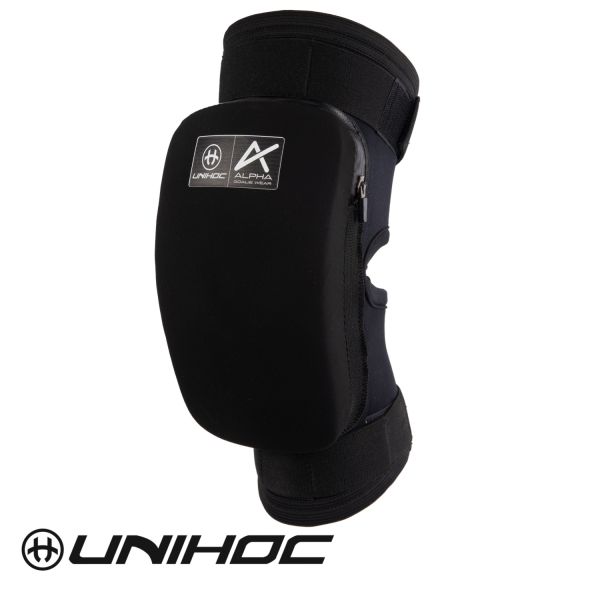 Unihoc Knieschoner Shinguard ALPHA FIRM Junior schwarz