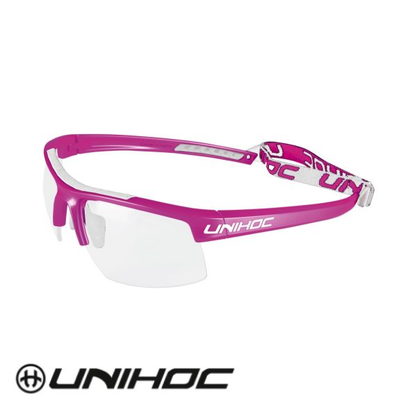 Unihoc Sportbrille ENERGY Kids pink/weiß
