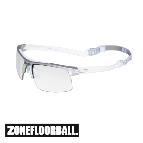 Zone Floorball Sportbrille PROTECTOR Senior weiß/silber