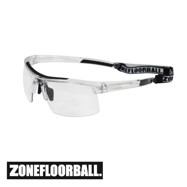 Zone Floorball Sportbrille PROTECTOR Senior transparent/schwarz