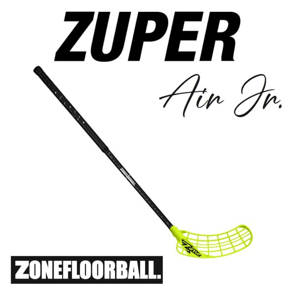 Floorballschläger für Kinder - Zone ZUPER AIR JR. 35 schwarz/silber