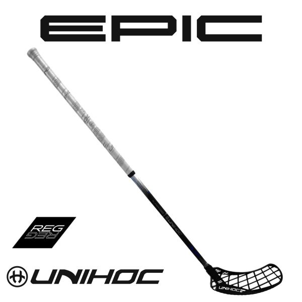 Floorball Schläger Unihoc EPIC GLNT Superskin Regular 26 schwarz
