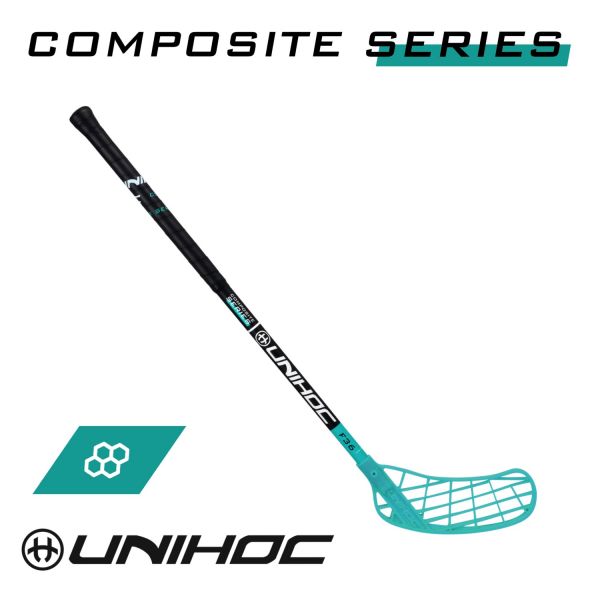 Floorball Kinder Schläger - Unihoc NINO Youngster Composite 36 schwarz/türkis 