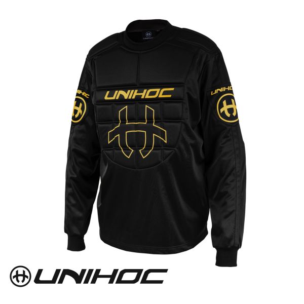 Floorball Torwart Oberteil - Unihoc SHIELD TW-Pullover LTD EDT schwarz gold.jpg