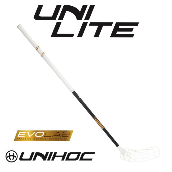 Floorballschläger - Unihoc UNILITE EVOLAB 26 weiß gold