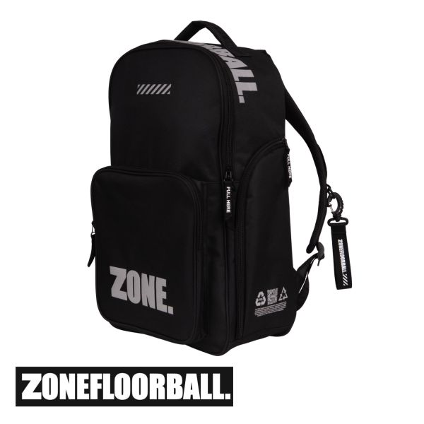 Floorball Rucksack - Zone FUTURE schwarz silber