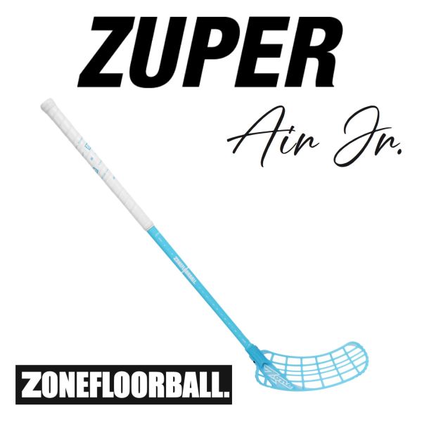 Kinder Floorball Schläger - Zone ZUPER AIR JR. 35 weiß/eisblau