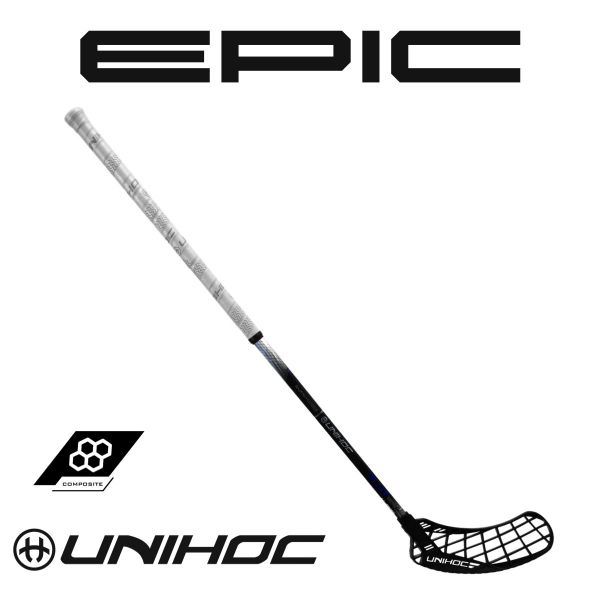 Floorball Schläger Unihoc EPIC GLNT Superskin Composite 30 schwarz