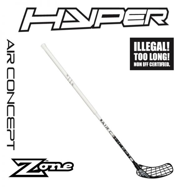 Floorball Schläger - Zone HYPER Longshaft Ultralight 25 weiß/schwarz