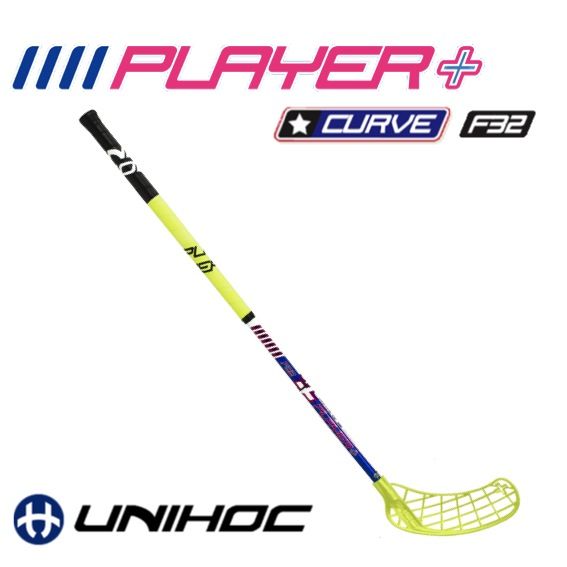 Floorball Schläger Unihoc Player+ Curve 1.5 32