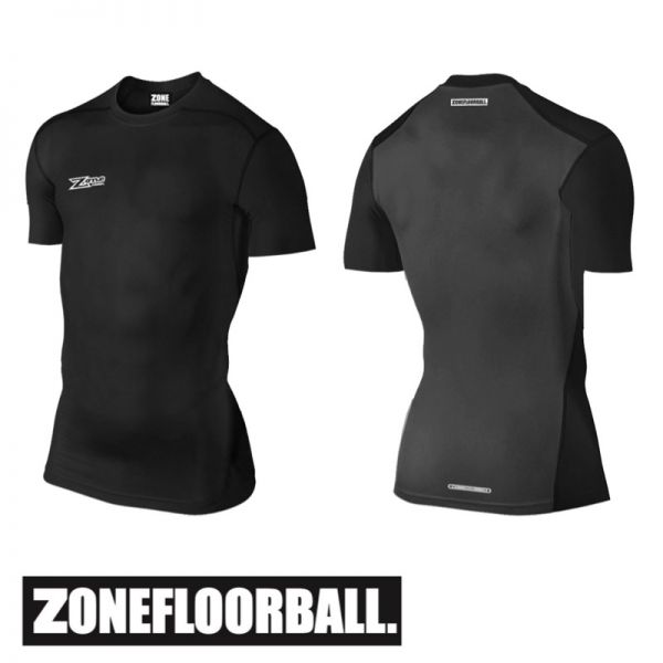 Zone T-Shirt COMPRESSION 2.0 Shortsleeve schwarz