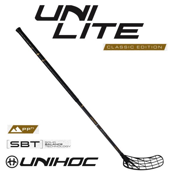 Floorball Schläger - Unihoc UNILITE MAX TI CLASSIC 26 schwarz gold.jpg