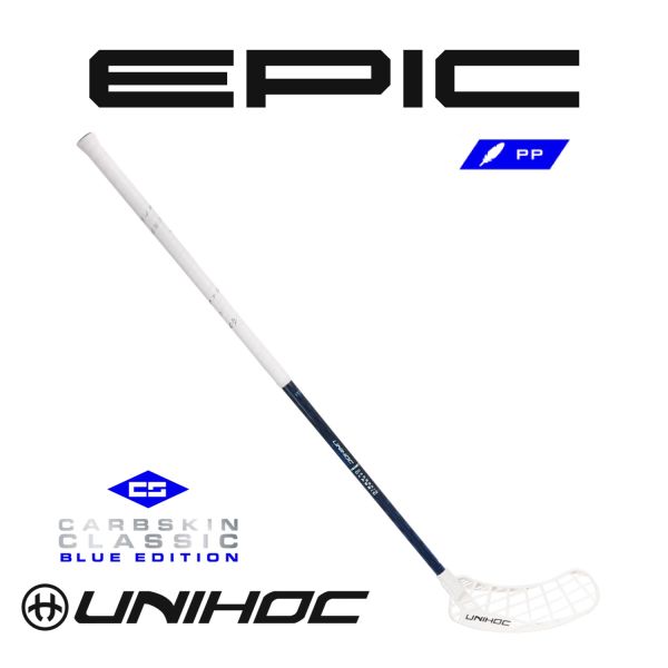 Floorball Schläger - Unihoc EPIC CARBSKIN FeatherLight 26 blau