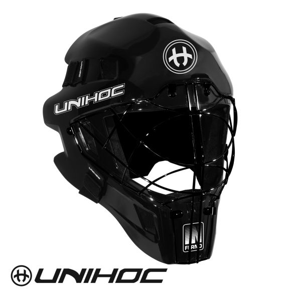 Floorball Torwarthelm - Unihoc Maske INFERNO 66 schwarz