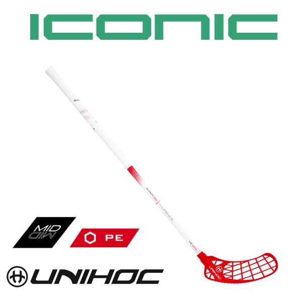 Unihoc ICONIC Superskin MID 30 weiß/rot