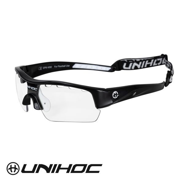 Unihoc Floorball Sportbrille VICTORY Junior schwarz weiß.jpg