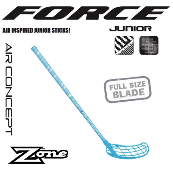 Kinder Floorball Schläger - Zone FORCE AIR JR. 35 eisblau (Schläger)