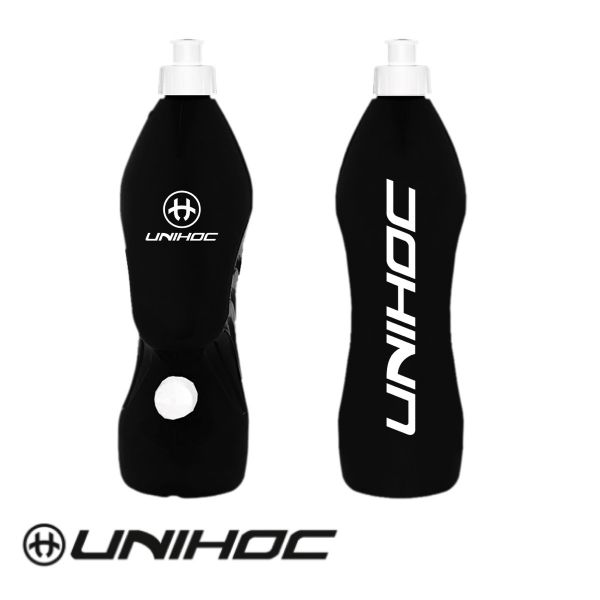 Unihoc Trinkflasche DUAL PIPE schwarz (1L)