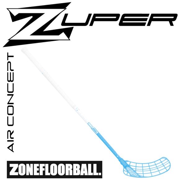 Floorball Kinder Schläger Zone ZUPER AIR 31 weiß/eisblau