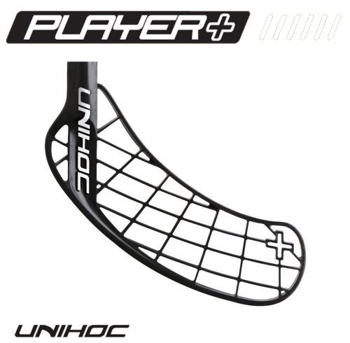 Unihoc PLAYER+ Medium schwarz