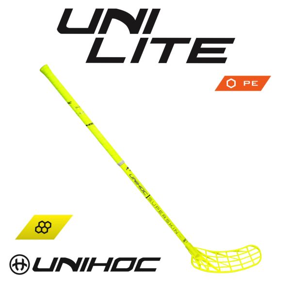 Kinder Floorballschläger - Unihoc UNILITE Superskin Composite 30 gelb