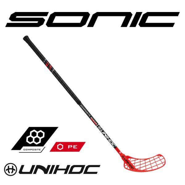 Floorball Schläger Unihoc SONIC Composite 29 schwarz/rot