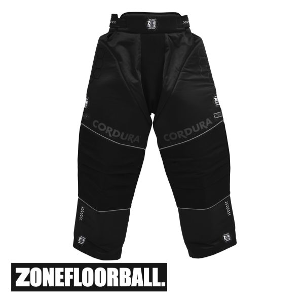 Floorball Torwarthose - Zone PRO schwarz/silber