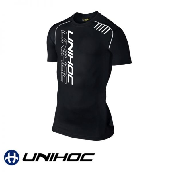 Unihoc T-Shirt COMPRESSION Shortsleeve schwarz