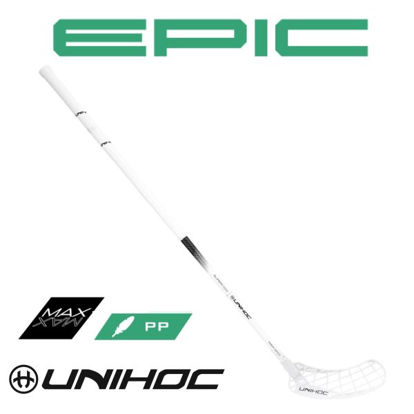 Floorball Schläger Unihoc EPIC Superskin Max 26 weiß/schwarz