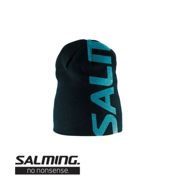 Salming Beanie LOGO schwarz/türkis