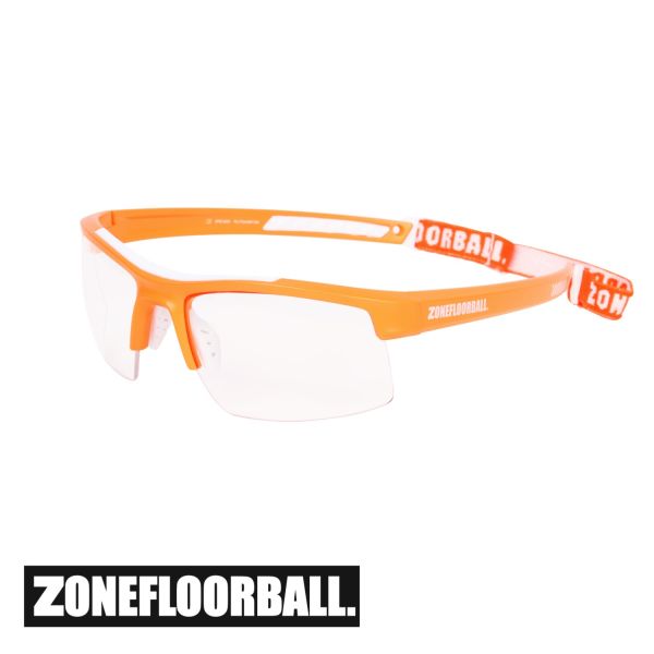 Floorball Schutzbrille - Zone Sportbrille PROTECTOR Junior lava orange