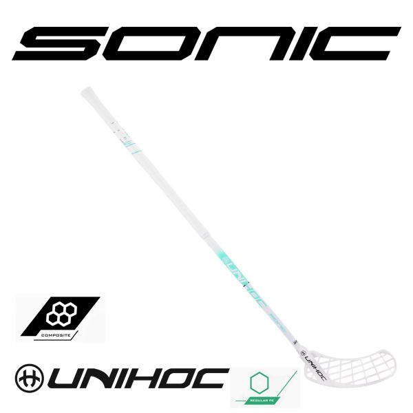 Unihoc SONIC Composite 26 weiß/türkis
