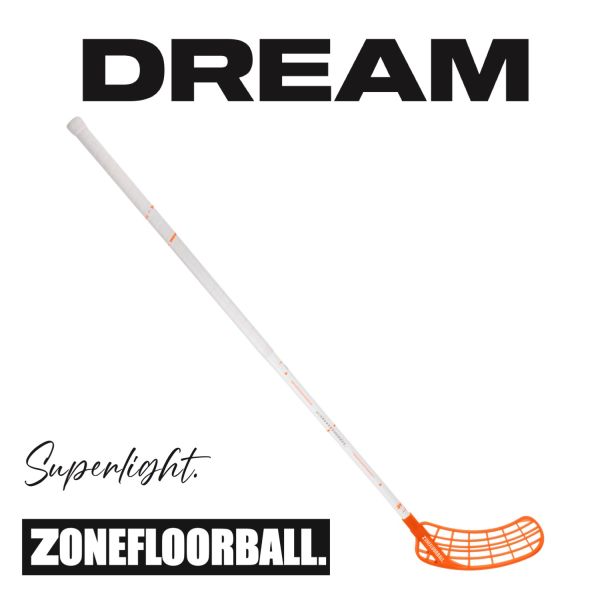 Floorballschläger - Zone DREAM AIR Superlight 27 weiß/lava orange