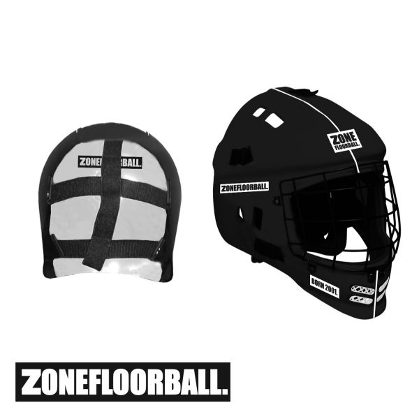 Floorball Helm - Zone PATRIOT Maske schwarz
