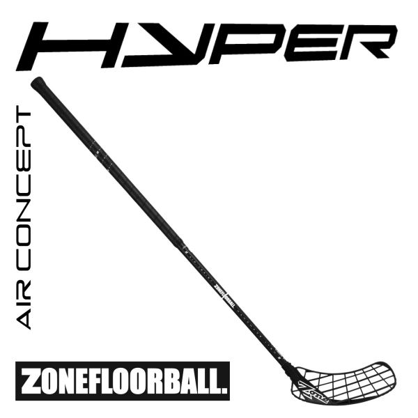 Floorball Schläger Zone HYPER AIR Superlight 27 D+ schwarz