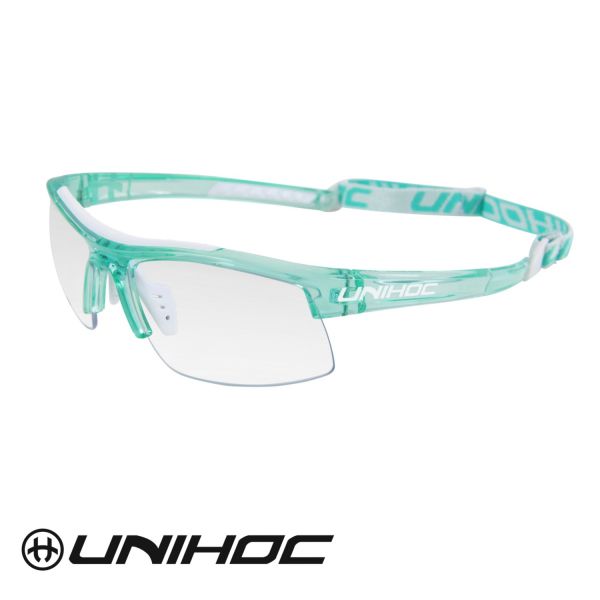 Floorball Brille Unihoc ENERGY Kids kristaltürkis/weiß