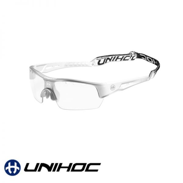 Unihoc Sportbrille VICTORY Senior Silber / Weiß