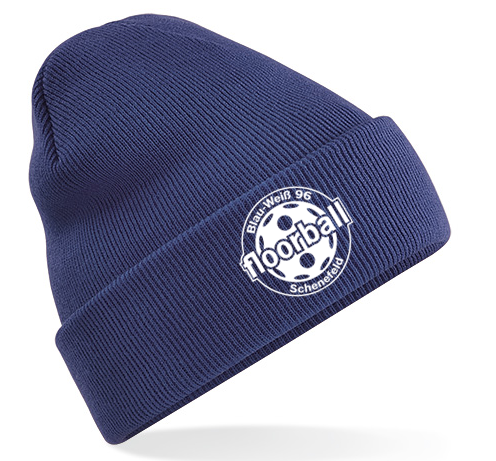 blauer Beanie von Blau-Weiß 96 Schenefeld