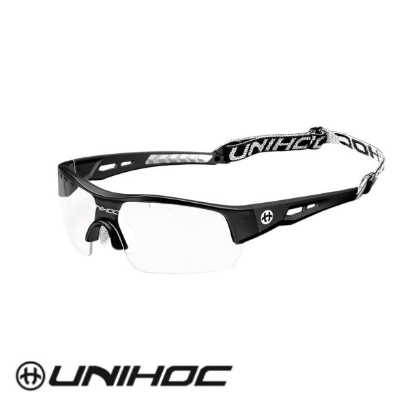 Floorball Brille Unihoc VICTORY Senior schwarz/weiß
