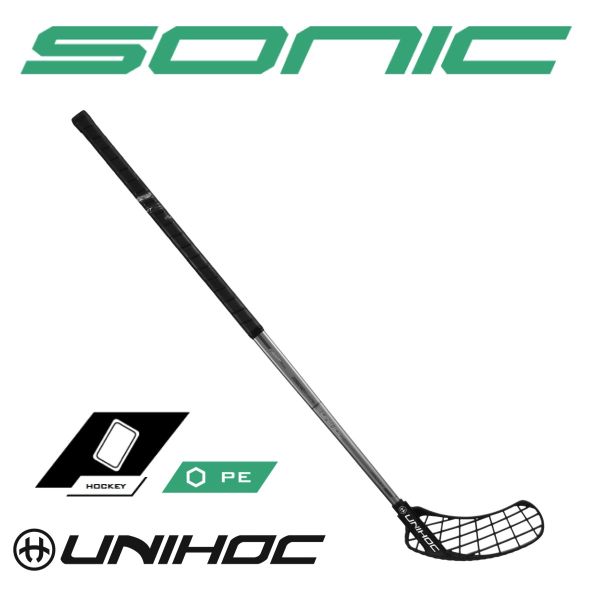 Floorball Schläger Unihoc SONIC Supershape Hockey 26 schwarz/grau