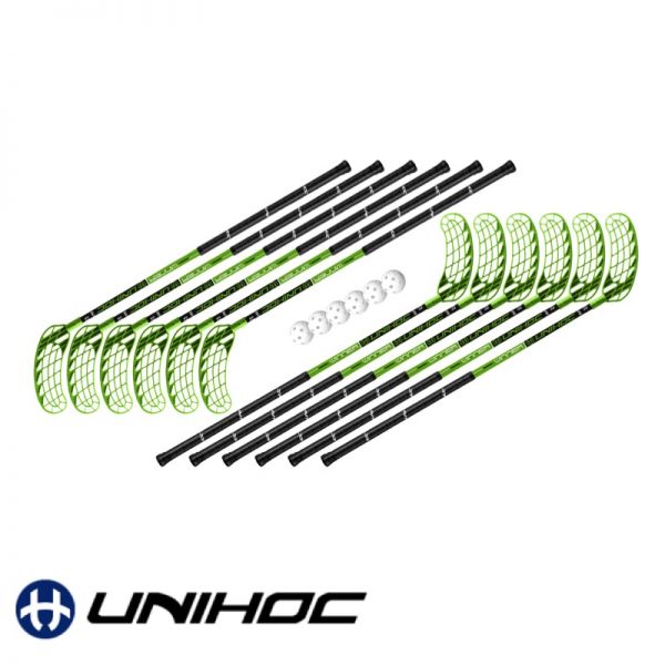 Unihockey Schul-Set - Unihoc WINNER grün 