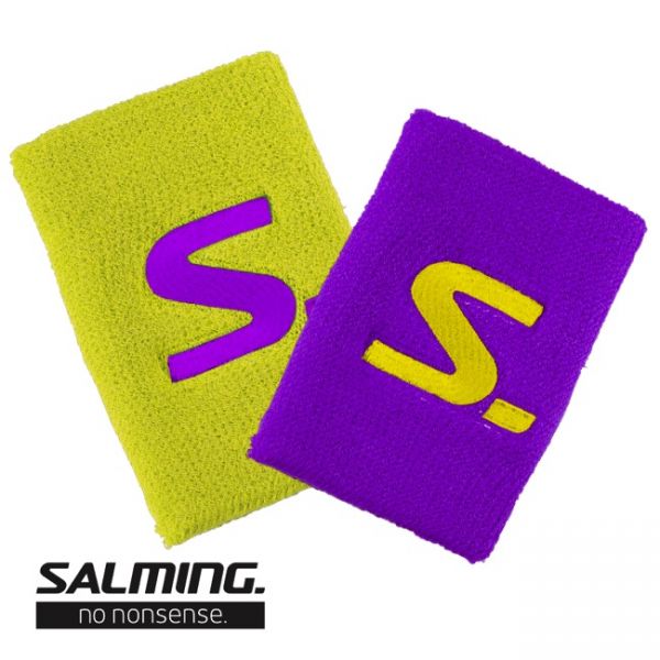 Salming Schweißband SHORT (2er Pack) Lila/Gelb