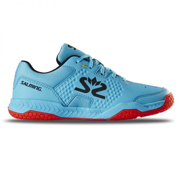 Salming Schuh HAWK COURT JR. blau/rot