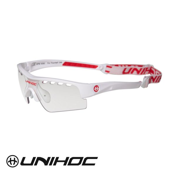 Floorball Sportbrille VICTORY Kids weiß/rot