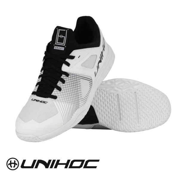 Unihoc Schuh U6 COURT LowCut Men weiß/schwarz