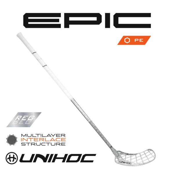 Unihoc EPIC Superskin Regular 29 weiß/silber