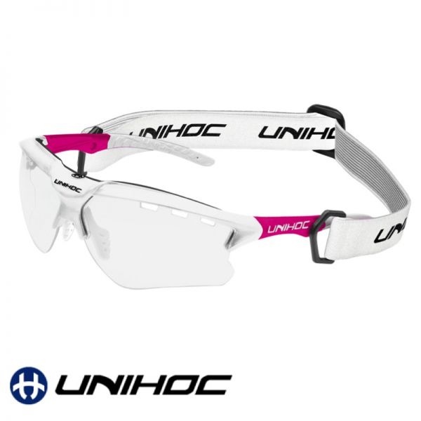 Unihoc Sportbrille X-RAY Senior weiß/pink